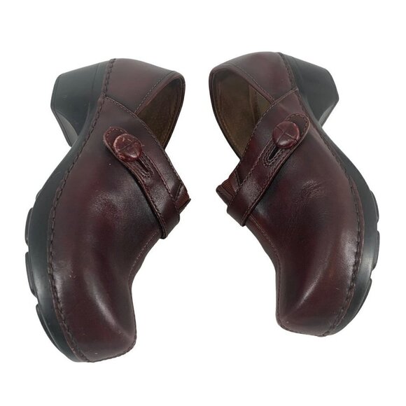 Dansko Solstice Leather Cognac/ Chestnut Clogs Size 36 - Picture 3 of 8